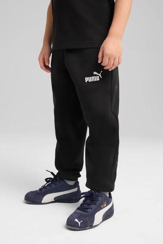Puma spodnie dresowe dziecięce ESS No. 1 Logo Sweatpants FL PS dzianina czarny 684933
