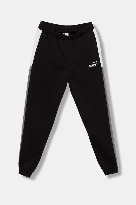 Puma spodnie dresowe dziecięce ESS BLOCK Sweatpants FL B dzianina czarny 690782