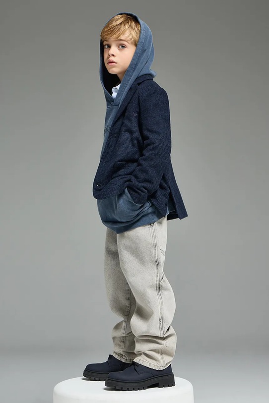 Emporio Armani jeansy dziecięce z regulacją szary EB000526.AF16383