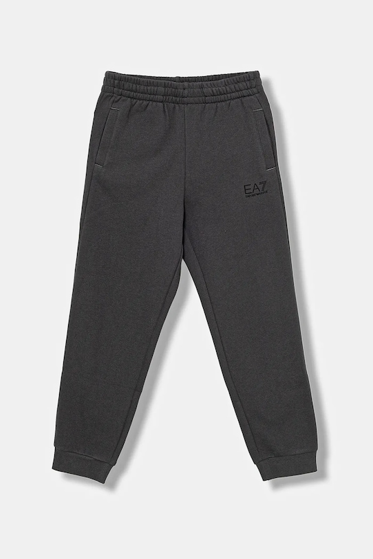 Дитячі спортивні штани EA7 Emporio Armani гладкий сірий 7B000163.AF10368