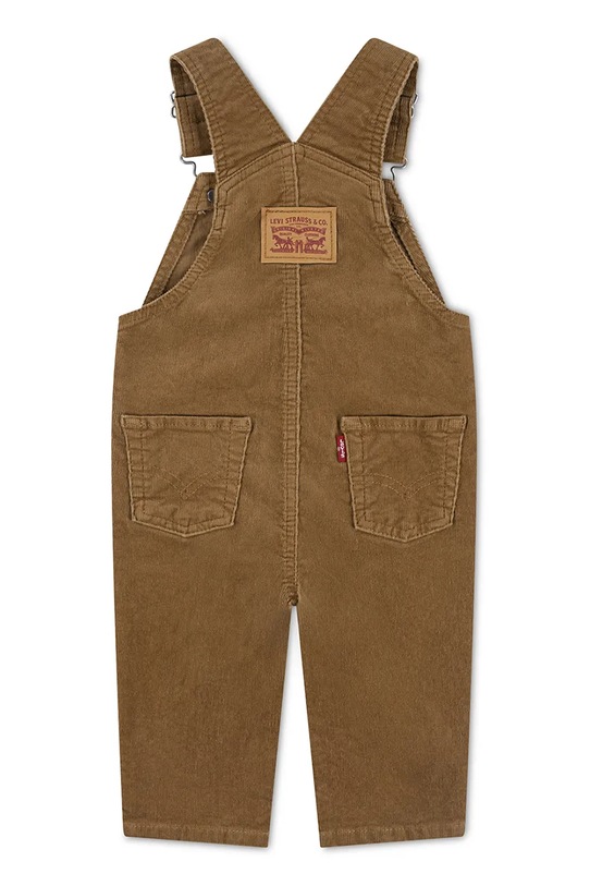 Levi's ogrodniczki bawełniane dziecięce CORDUROY OVERALL 6EJ335.B brązowy AW25