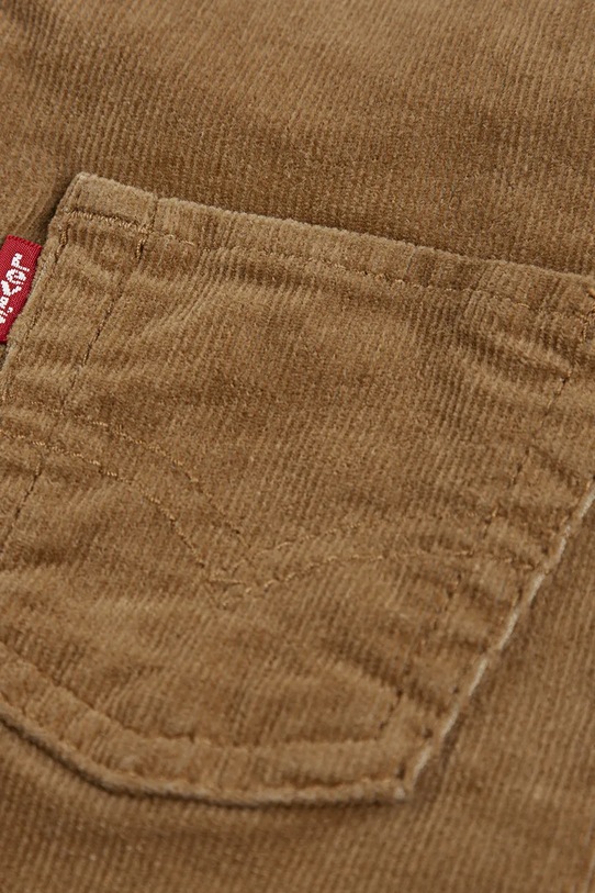 Levi's ogrodniczki bawełniane dziecięce CORDUROY OVERALL 6EJ335.B brązowy