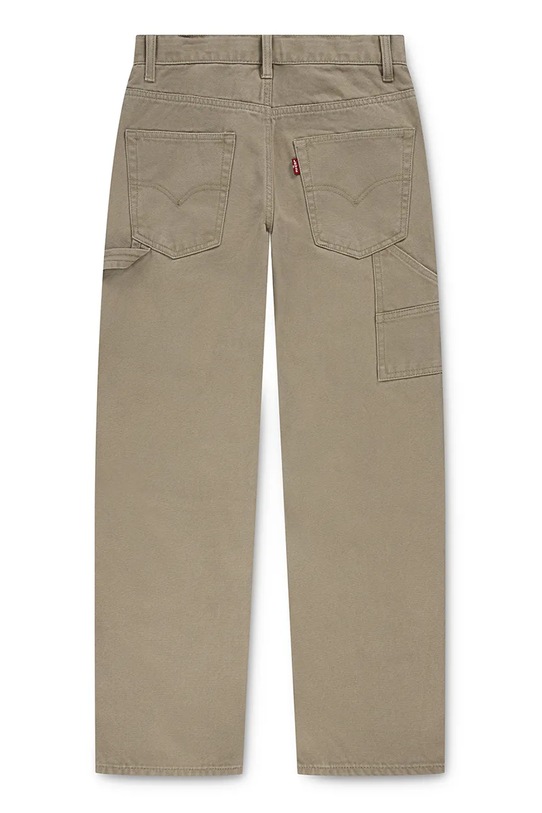Levi's spodnie bawełniane dziecięce 555 RELAXED CARPENTER PANTS 9EN807 zielony AW25