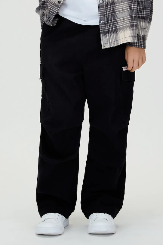 Băieți Calvin Klein Jeans pantaloni IB0IB02555.9BYA negru