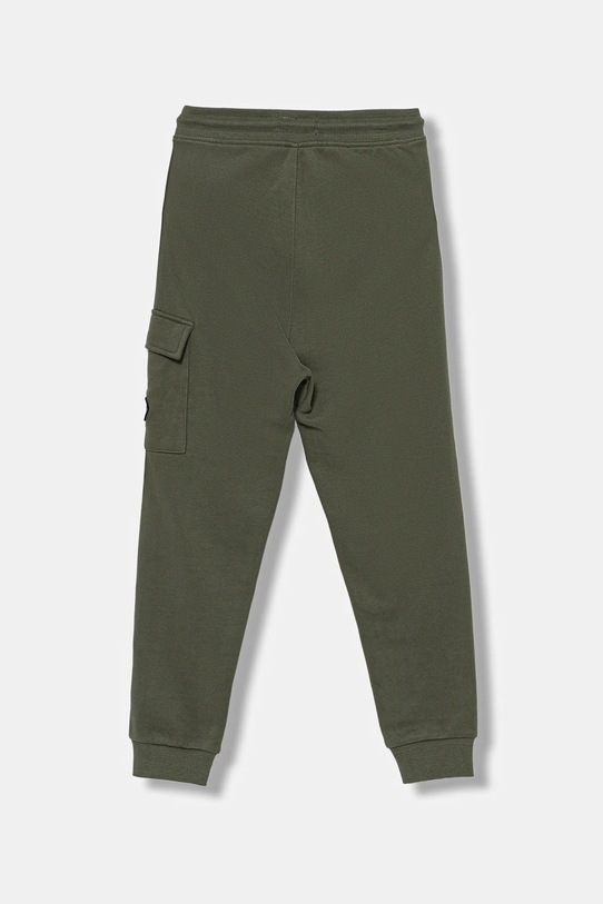 Дитячі бавовняні штани Calvin Klein Jeans IB0IB02199.9BYA зелений AW25