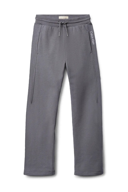 Детские хлопковые брюки Calvin Klein Jeans IB0IB02571.9BYA серый AW25
