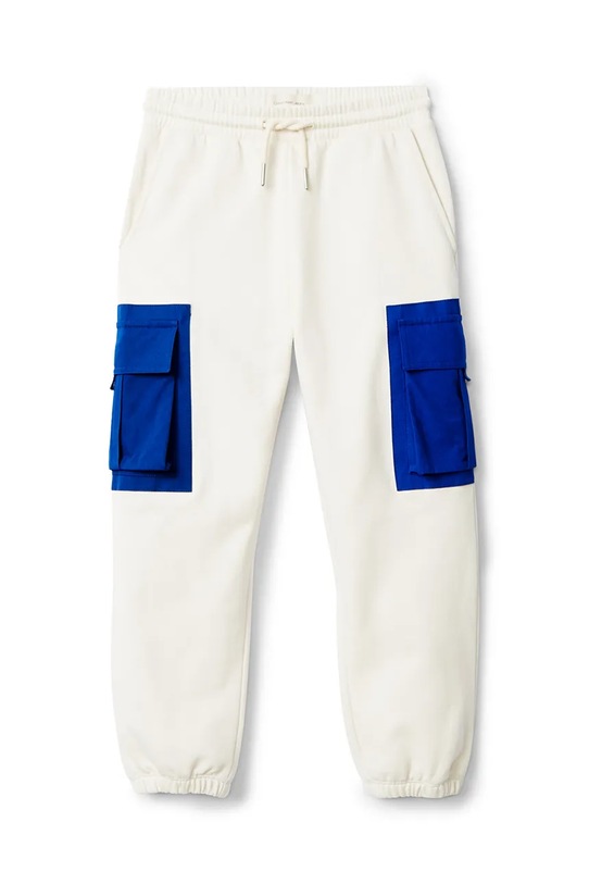 Дитячі бавовняні штани Calvin Klein Jeans бавовна бежевий IB0IB02572.9BYA