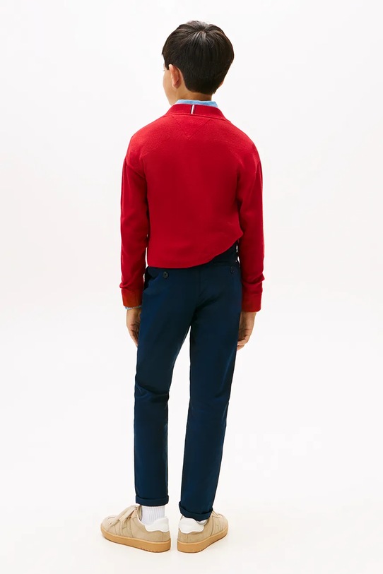 Tommy Hilfiger spodnie dziecięce z bawełną granatowy KB0KB09638.128.176.9BYA