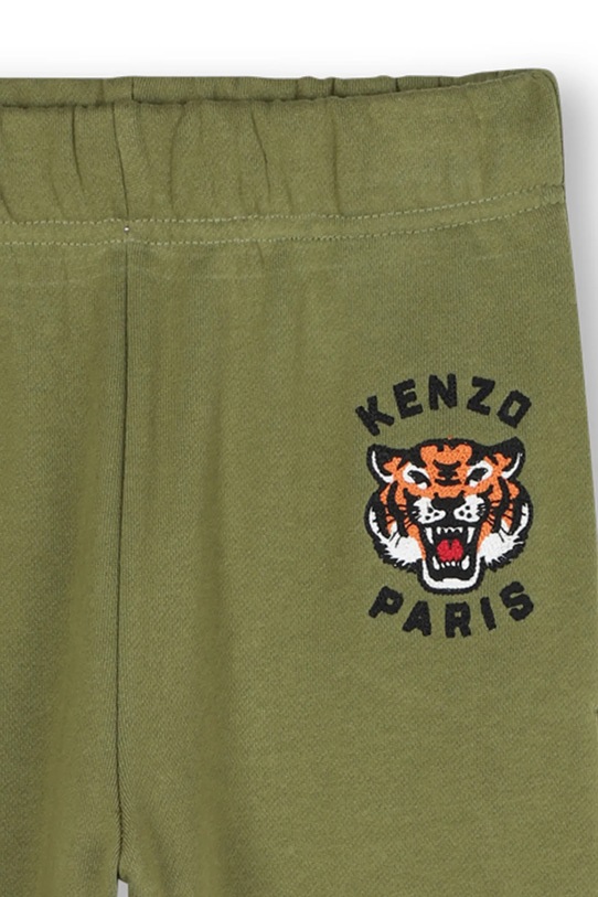 Dječaci Dječji pamučni donji dio trenirke Kenzo Kids K61455.114.150 zelena
