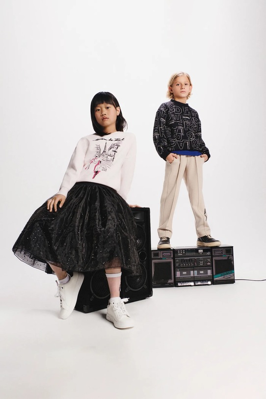 Karl Lagerfeld pantaloni de trening pentru copii Z30633.162.174 bej