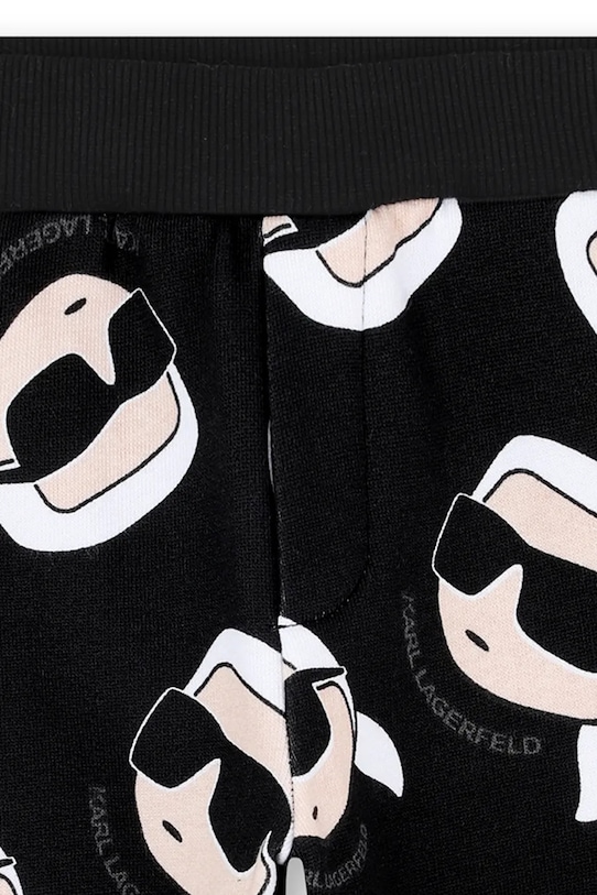 Karl Lagerfeld spodnie dresowe bawełniane dziecięce czarny Z30662.86.108