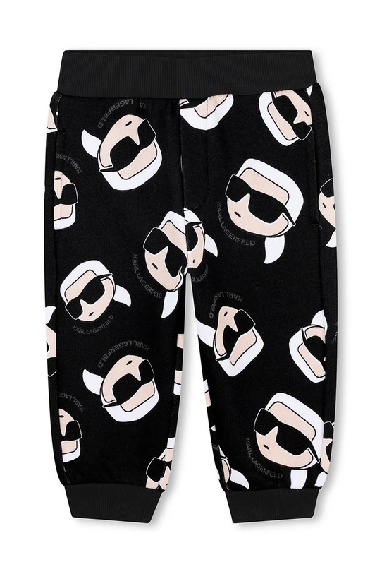 Karl Lagerfeld spodnie dresowe bawełniane niemowlęce Z30662.71.81 czarny AW25