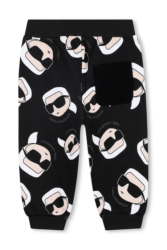Chłopiec Karl Lagerfeld spodnie dresowe bawełniane niemowlęce Z30662.71.81 czarny