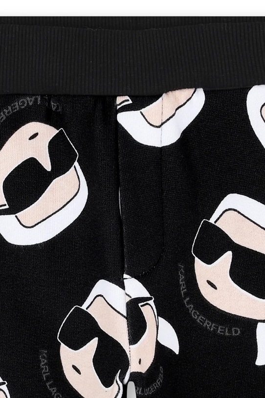 Karl Lagerfeld spodnie dresowe bawełniane niemowlęce czarny Z30662.71.81