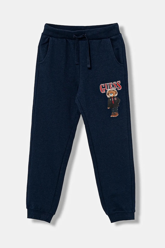 Дитячі бавовняні штани Guess бавовна темно-синій N5BQ12.KAD74.9BYA