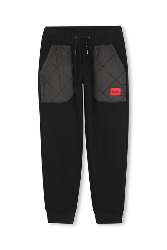 HUGO spodnie dresowe dziecięce G00461.114.150 czarny AW25
