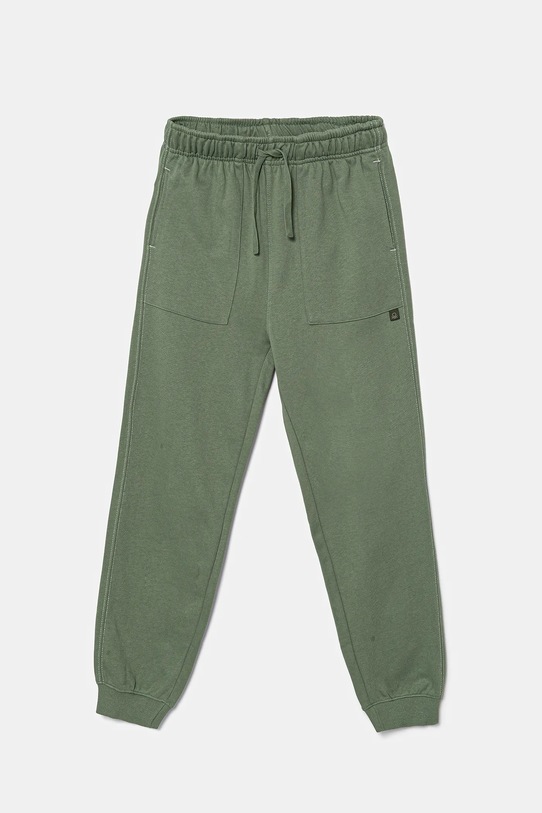 United Colors of Benetton pantaloni de trening din bumbac pentru copii bumbac verde 3NBMCF06N.G.seasonal