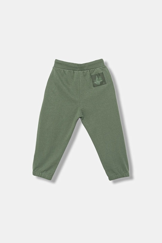 United Colors of Benetton spodnie dresowe bawełniane dziecięce 3NBMGF053.P.seasonal zielony AW25