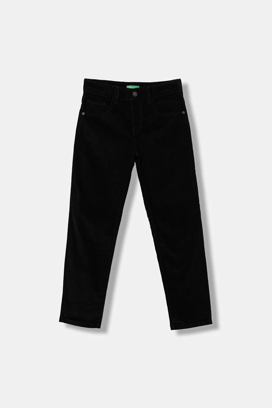 United Colors of Benetton spodnie sztruksowe dziecięce z elastanem czarny 4AD5CE04E.G.seasonal