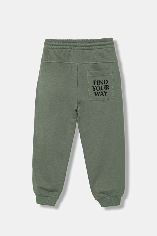 Παιδικό βαμβακερό παντελόνι United Colors of Benetton 33NVCF06D.G.seasonal πράσινο AW25