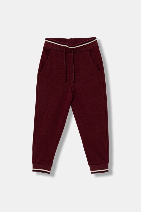United Colors of Benetton pantaloni de trening pentru copii tricotaj burgundia 32N4CF06E.G.seasonal
