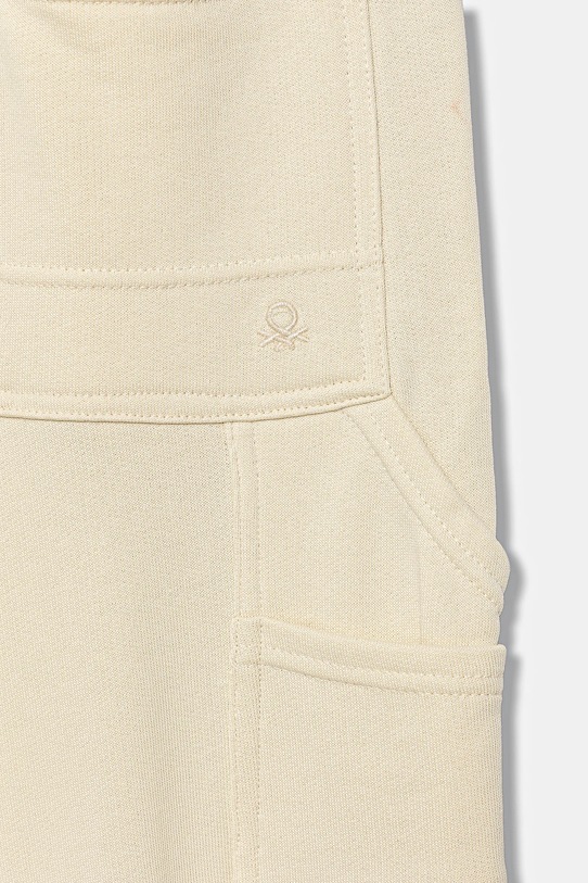 Băieți United Colors of Benetton pantaloni de trening din bumbac pentru copii 3J68CF06L.G.seasonal bej