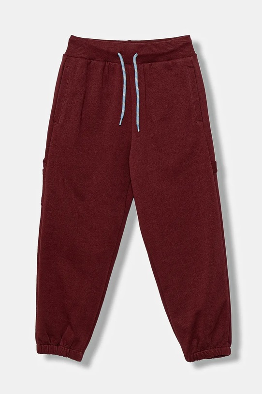 United Colors of Benetton pantaloni de trening din bumbac pentru copii bumbac burgundia 3J68CF06L.G.seasonal