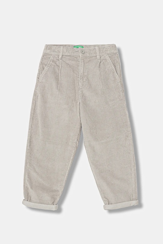 United Colors of Benetton spodnie sztruksowe dziecięce bawełna szary 4IKTCF058.G.Seasonal