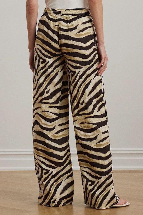 Lněné kalhoty Lauren Ralph Lauren 200970777 bílá AW25