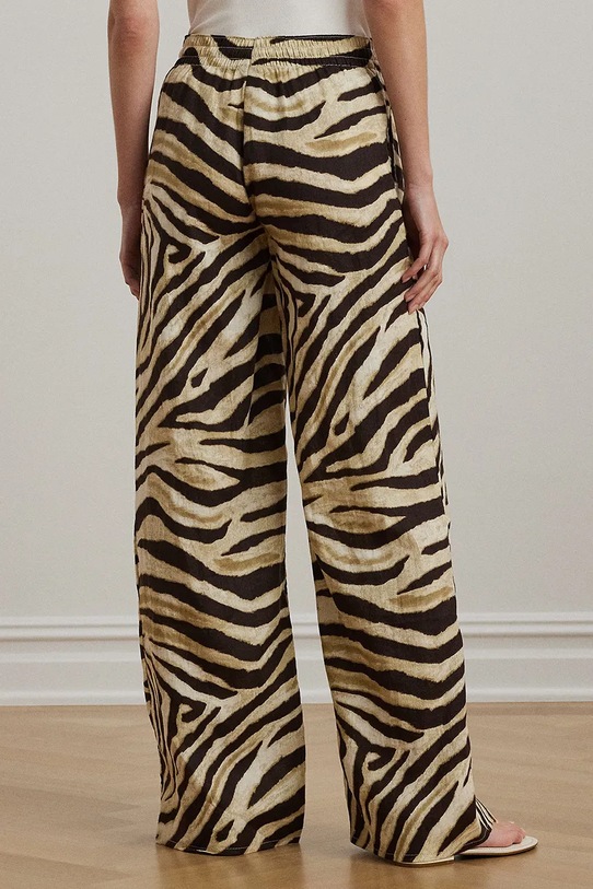 Λινό παντελόνι Lauren Ralph Lauren 200970777 μπεζ AW25