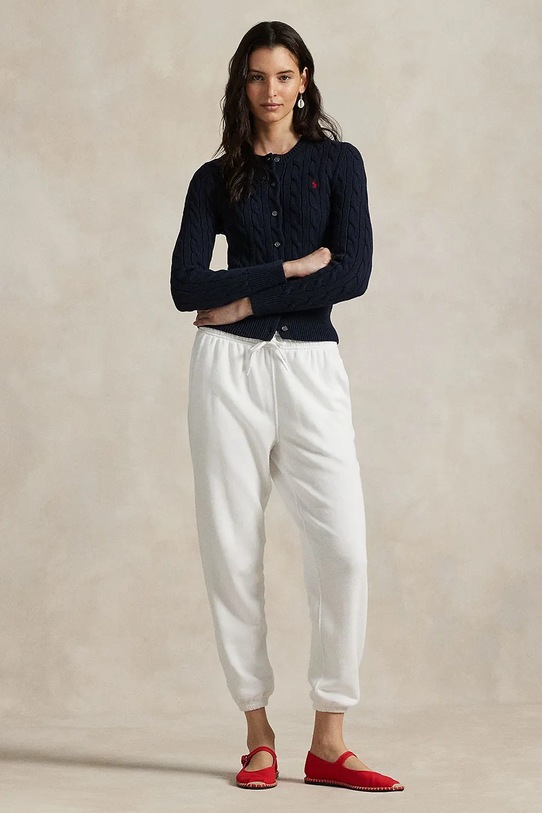 Odzież Polo Ralph Lauren spodnie dresowe 211971694 biały