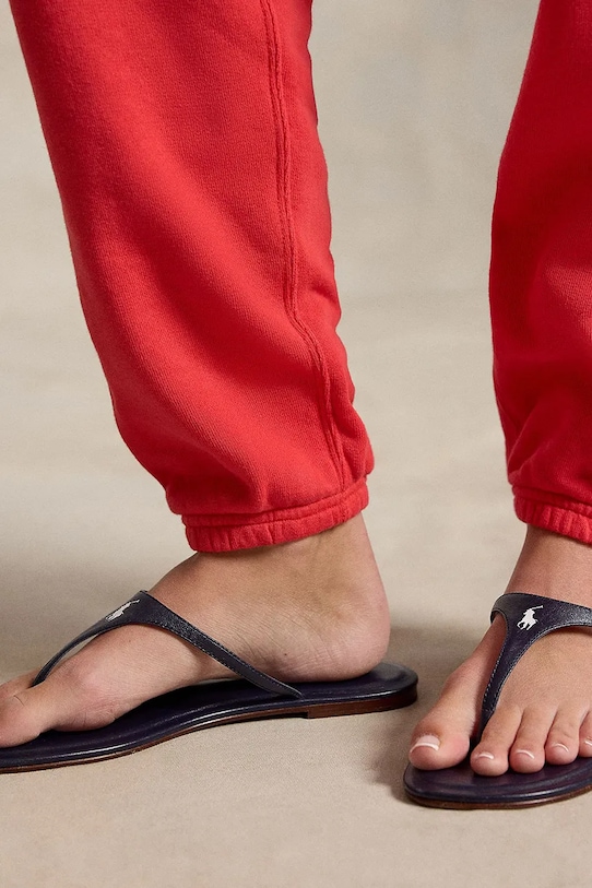 Polo Ralph Lauren spodnie dresowe damskie z bawełną 211971694 pomarańczowy