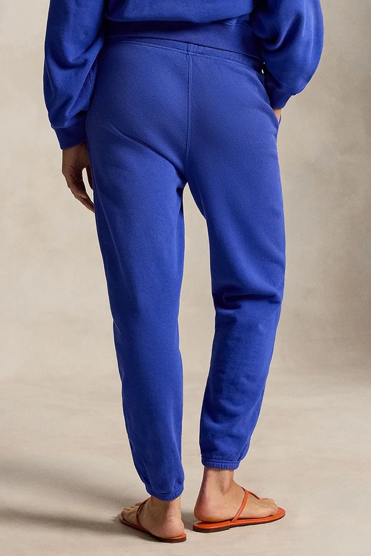 Polo Ralph Lauren spodnie dresowe damskie z bawełną 211971694 niebieski SS26