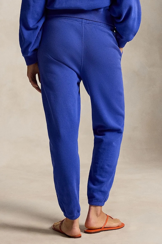 Polo Ralph Lauren spodnie dresowe damskie z bawełną 211971694 niebieski SS26