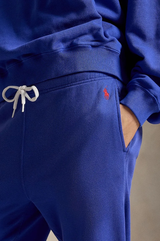 Polo Ralph Lauren spodnie dresowe damskie z bawełną niebieski 211971694