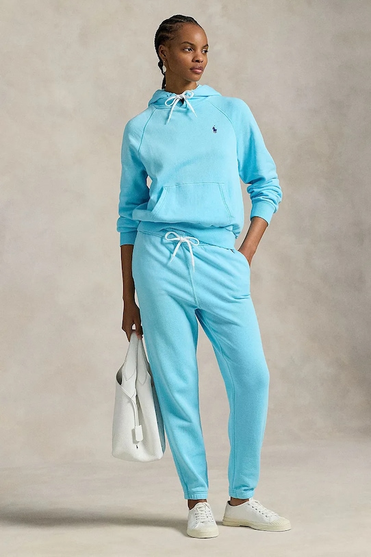 Polo Ralph Lauren spodnie dresowe dzianina turkusowy 211971694