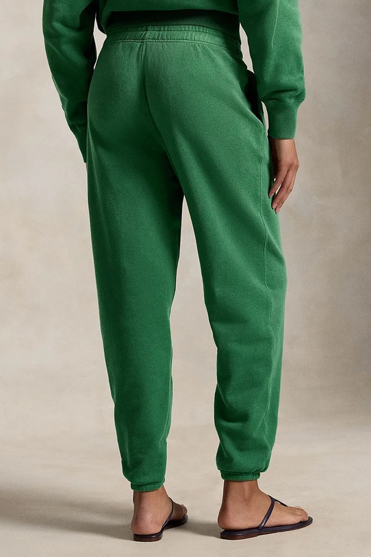 Polo Ralph Lauren spodnie dresowe damskie z bawełną 211971694 zielony SS26