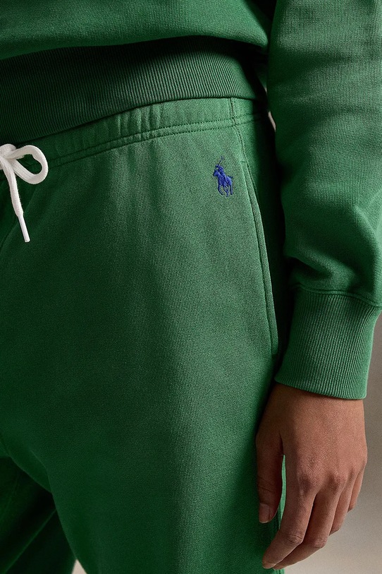 Polo Ralph Lauren spodnie dresowe damskie z bawełną zielony 211971694