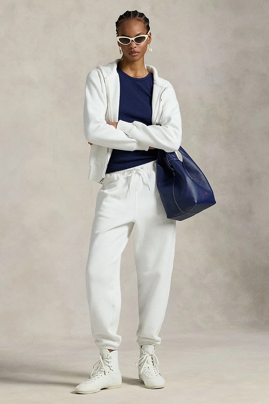 Odzież Polo Ralph Lauren spodnie dresowe 211971700 biały