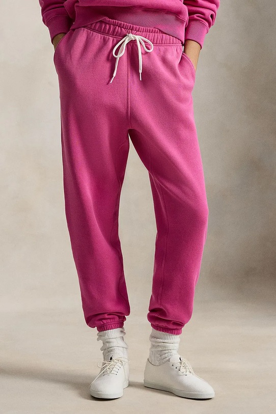 Spodnji del trenirke Polo Ralph Lauren Pletenina roza 211971700