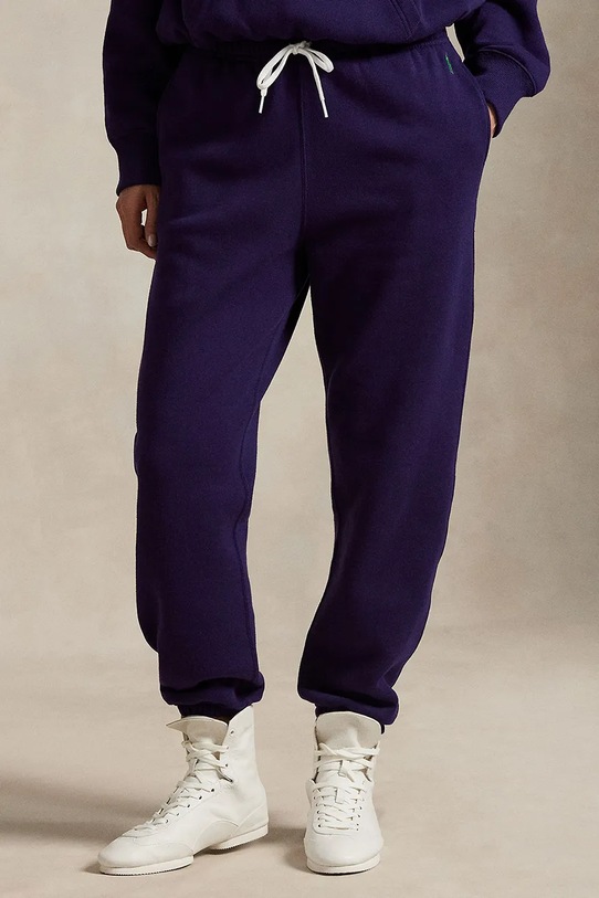 Polo Ralph Lauren spodnie dresowe dzianina fioletowy 211971700