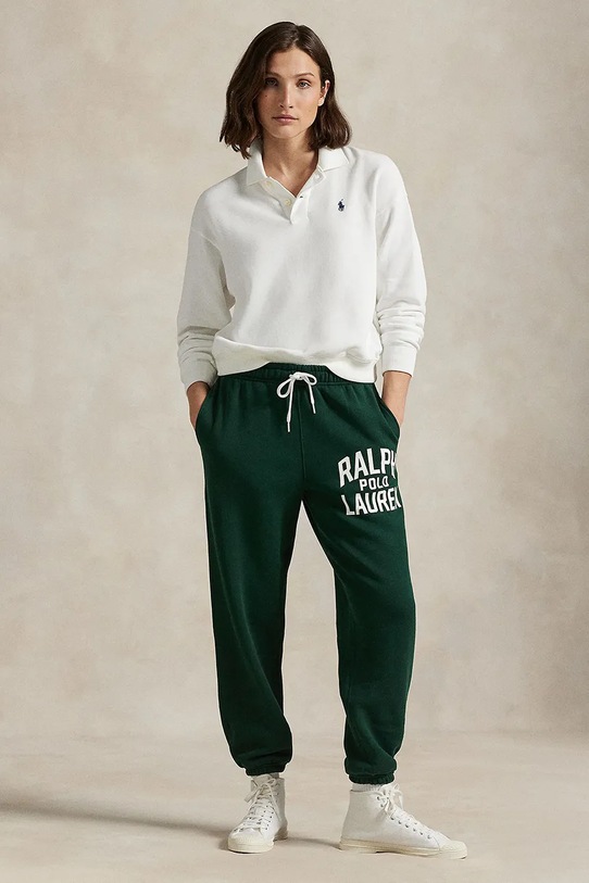 Спортивные штаны Polo Ralph Lauren трикотаж зелёный 211971758