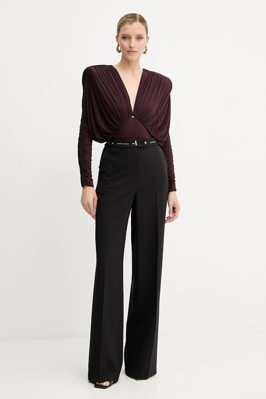 Elisabetta Franchi pantaloni PA10356E2 negru AW25