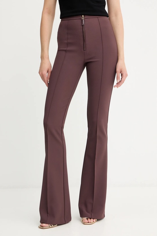 Kalhoty Elisabetta Franchi zvonový burgundské PA12256E2