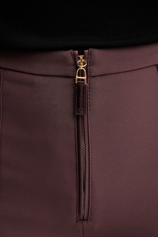 Kalhoty Elisabetta Franchi burgundské PA12256E2