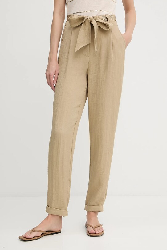 Morgan pantaloni drept bej PAVIK