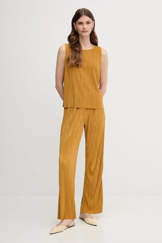 Calvin Klein spodnie LV044A200G żółty AW25