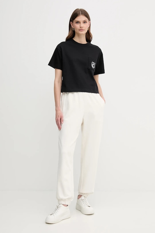 Βαμβακερό παντελόνι Calvin Klein LV044C904G μπεζ AW25