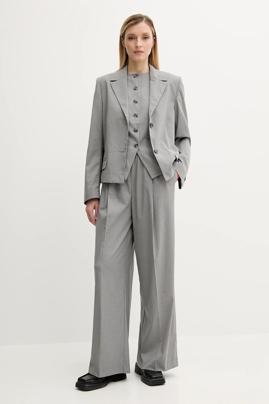 Samsoe Samsoe pantaloni SARILA F25200049 gri AW25