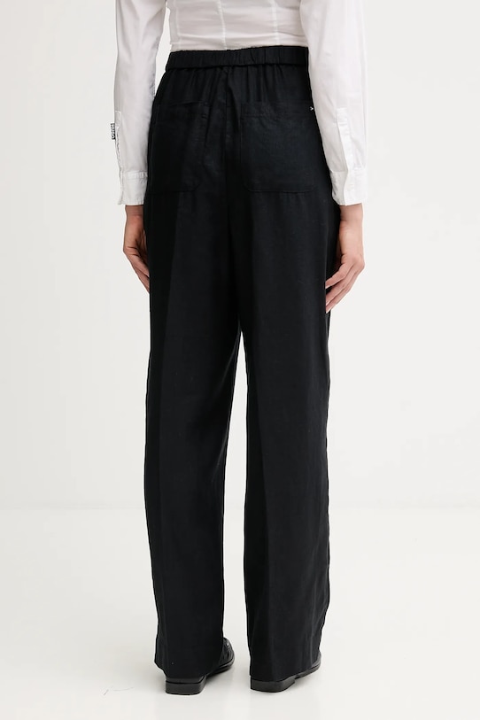 Ρούχα Λινό παντελόνι Tommy Hilfiger WW0WW46823 μαύρο